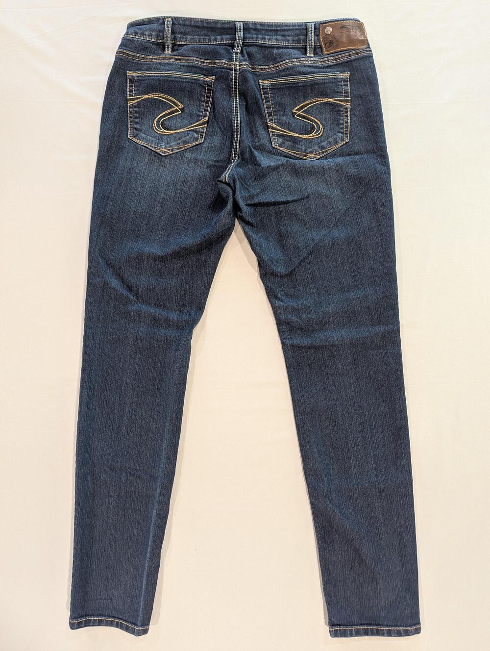 Silver Jeans Co Jeans Womens 30x31 Blue Med Wash Suki Mid Jegging Stretch Denim